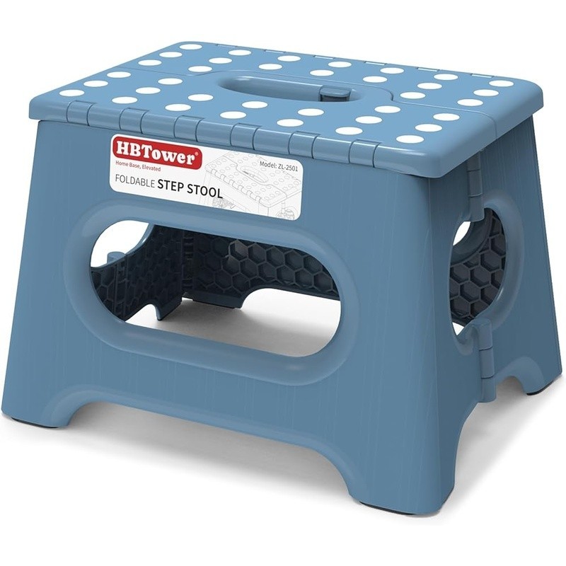Durable Folding Step Stool W/ Non-Slip Surface Ergonomic Handle Safety Design US