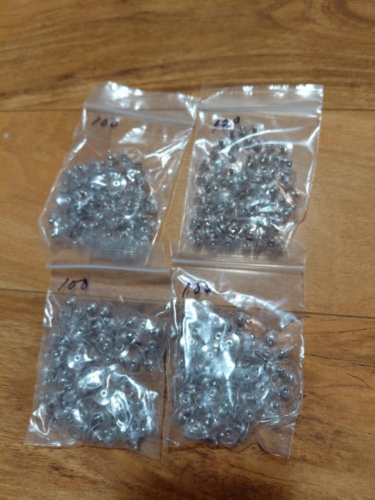 400 Pcs Lot Earring Clutch Backs Stoppers Studs Secure Hook Earring Silver Tone