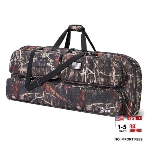 Soft Compound Bow Case, Bow Bag Archery Case with Thick Pearl 44"x17.7" Camo