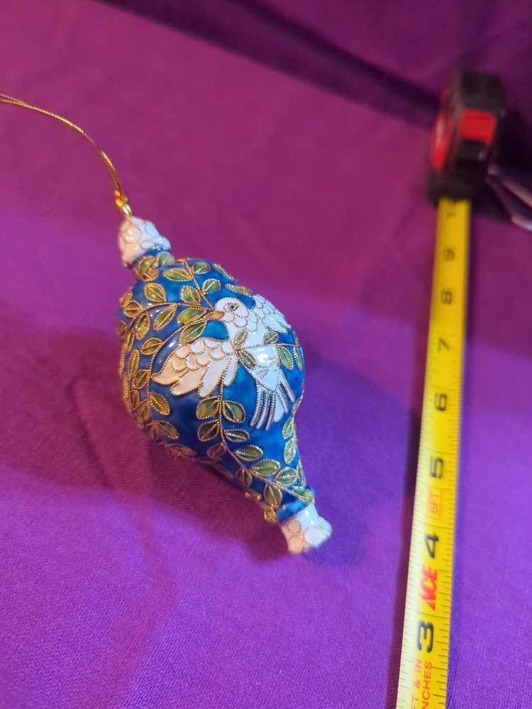 Cloisonne Enameled Peace Dove Ornament