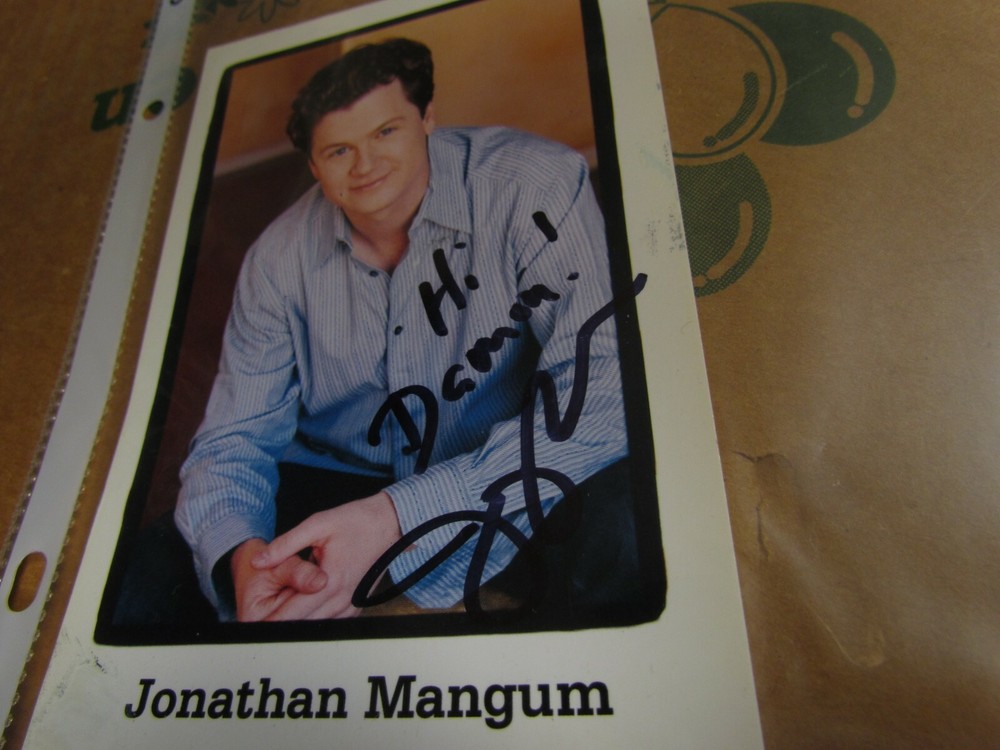 Jonathan Mangum autographed Photo