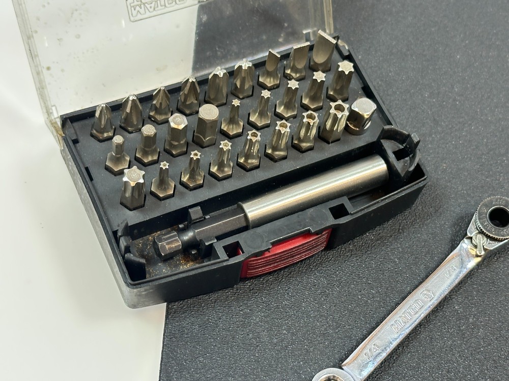 Matco Tools 29pc Micro Low Profile Ratcheting Fine Tooth Hex Bit Set, RBS0808