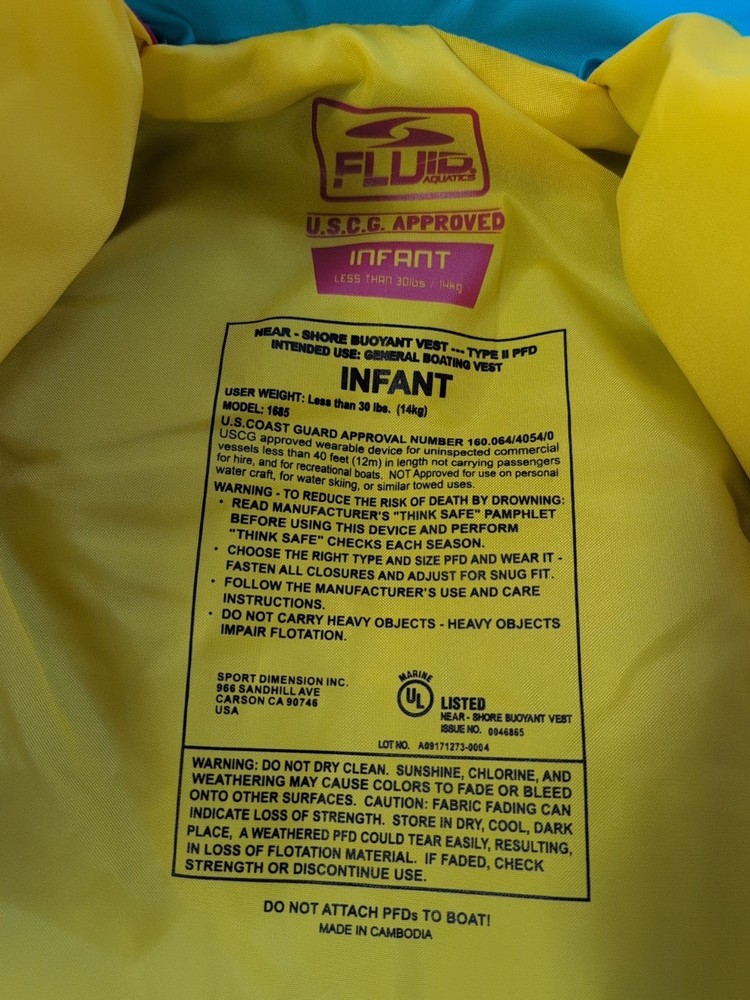 Fluid Infant Life Jacket