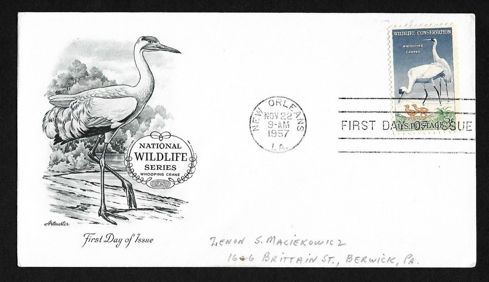 #1098 3c Whooping Cranes - Artmaster FDC New Orleans