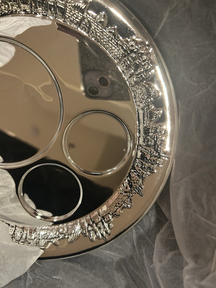 Metal Communion Set For 2 With Case With Jerusalem Design