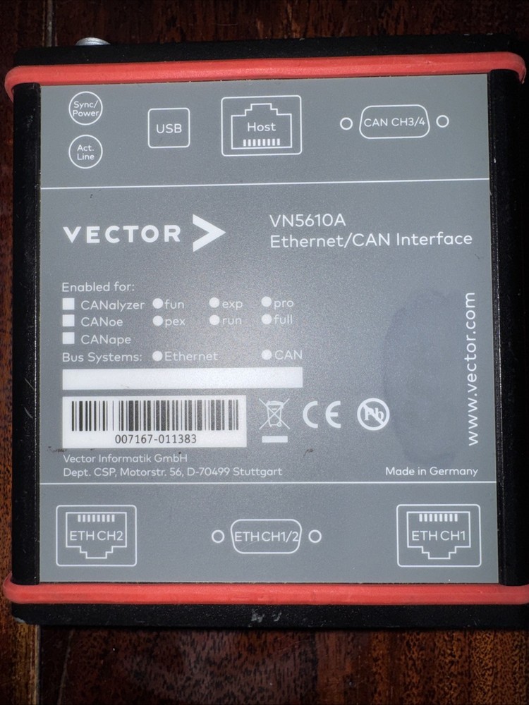 Vector VN5610A Ethernet/CAN Interface with cable in Excellent Working Condition