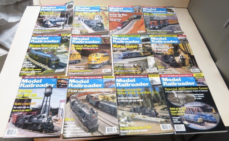 Model Railroader Magazine Complete Year 2000 - 12 Issues