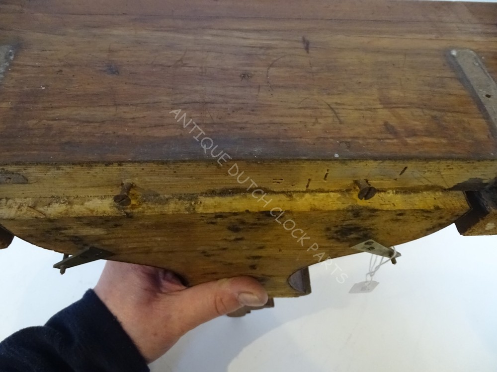 ANTIQUE WOOD WALNUT BOTTOM PIECE FOR GERMAN REGULATOR CLOCK