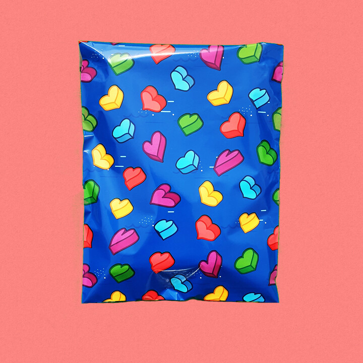 Polymailer mixed variety pack poly mailers 10x13 6 designs, 30 count