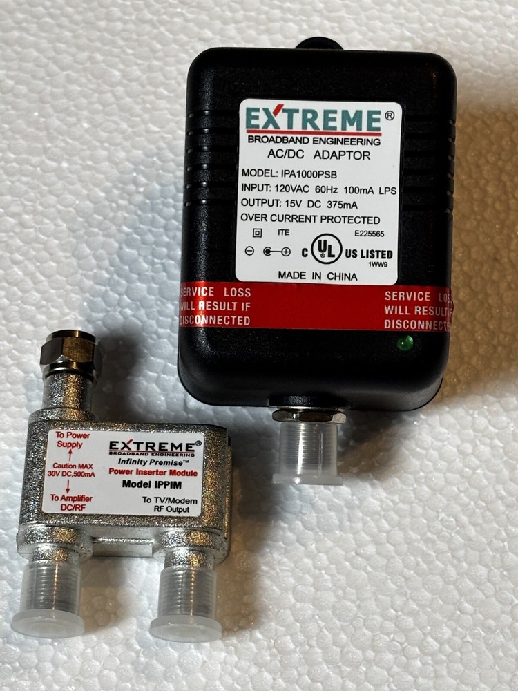 Extreme Broadband Infinity Premise AC/DC power Adaptor IPA1000PSB & Module IPPIM