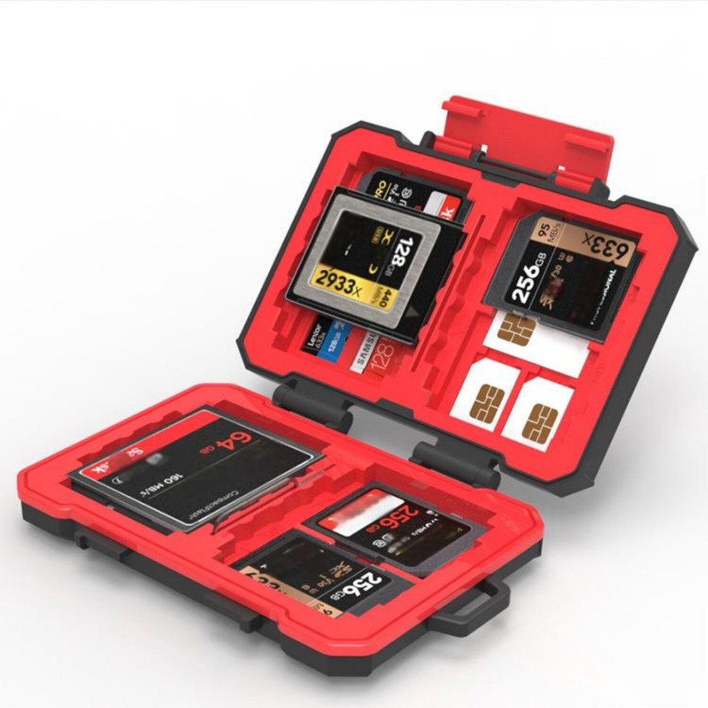Waterproof Shockproof Memory Card Case Holder, CF XQD SD TF SIM Storage Box
