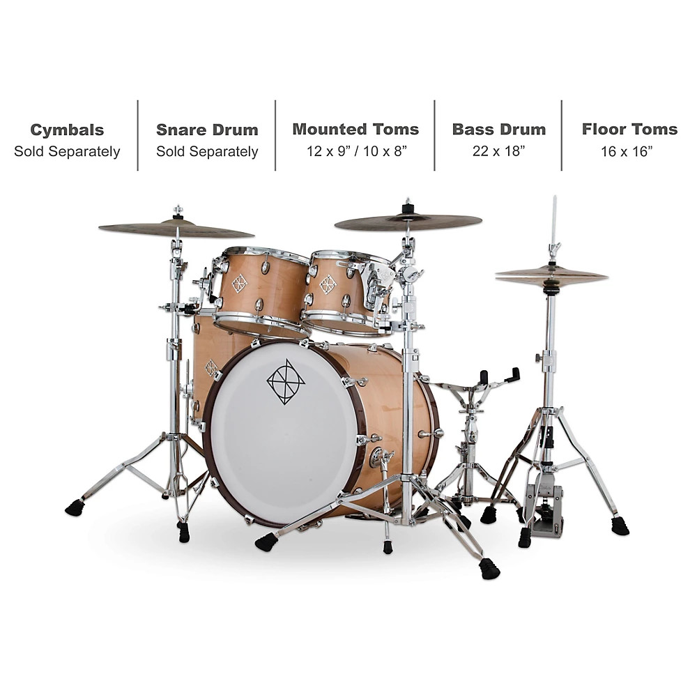 Dixon Cornerstone Maple 4-Piece Shell Pack Gloss Natural Refurbished