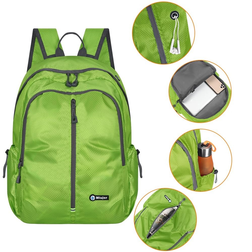 Lightweight Packable Foldable Backpack, Hiking backpack,Travel Backpack (Fluo...