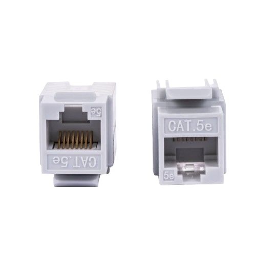 5 pack Cat5e 45° Angled Keystone Jack Network 110 Punchdown 8P8C Cat5 Gray