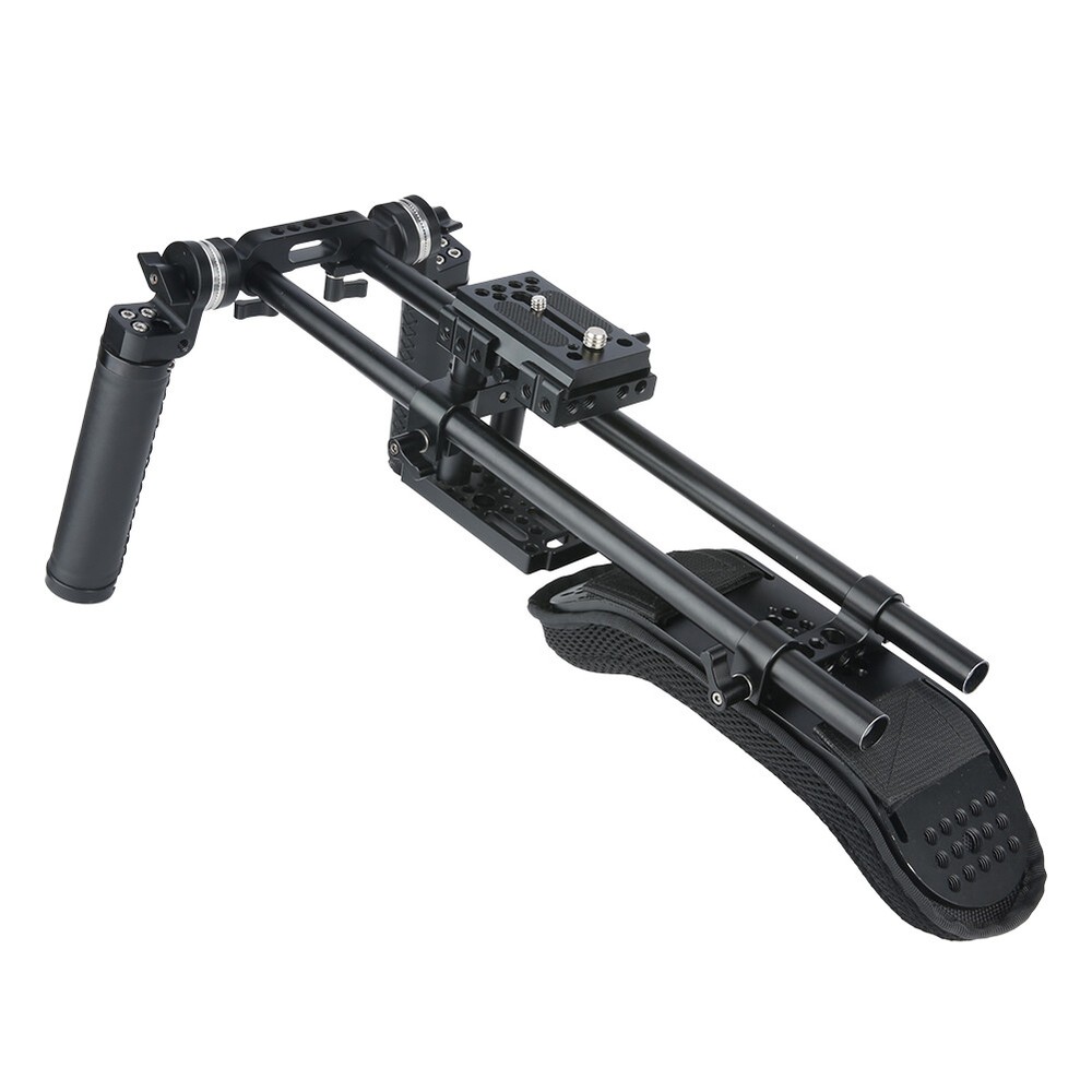 Niceyrig Shoulder Pad Kit 15mm Rod Support System with Arri Rosette Handle Grip