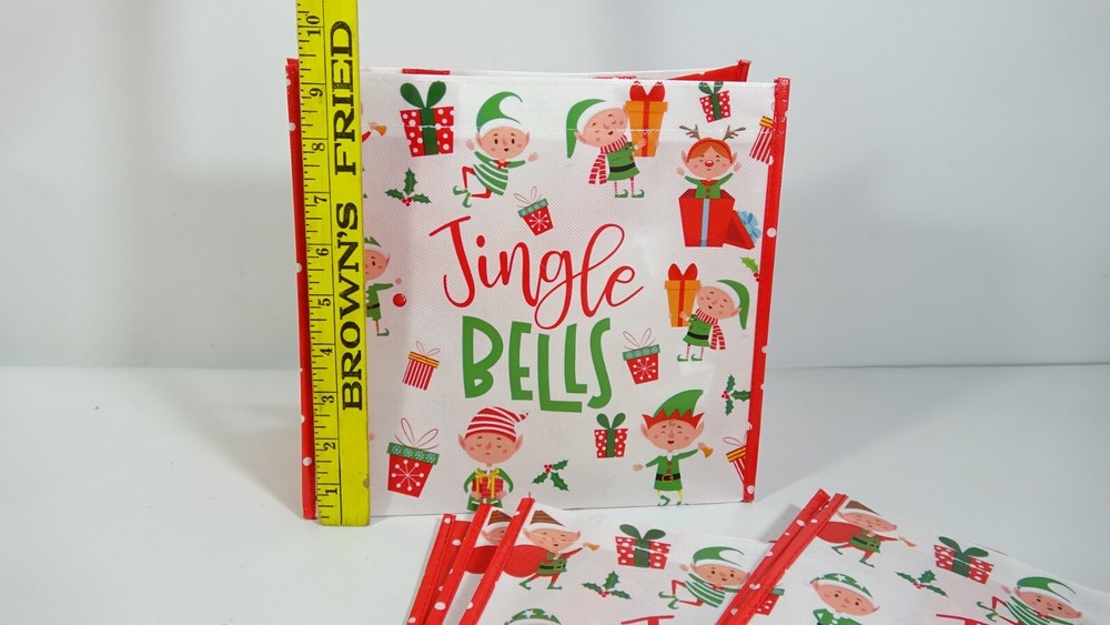 Assorted Christmas Small Peanuts & Medium Christmas Holiday Plastic Gift Bags