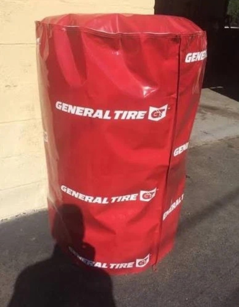General Tires Red Plastic Protective Tire Stack Cover
