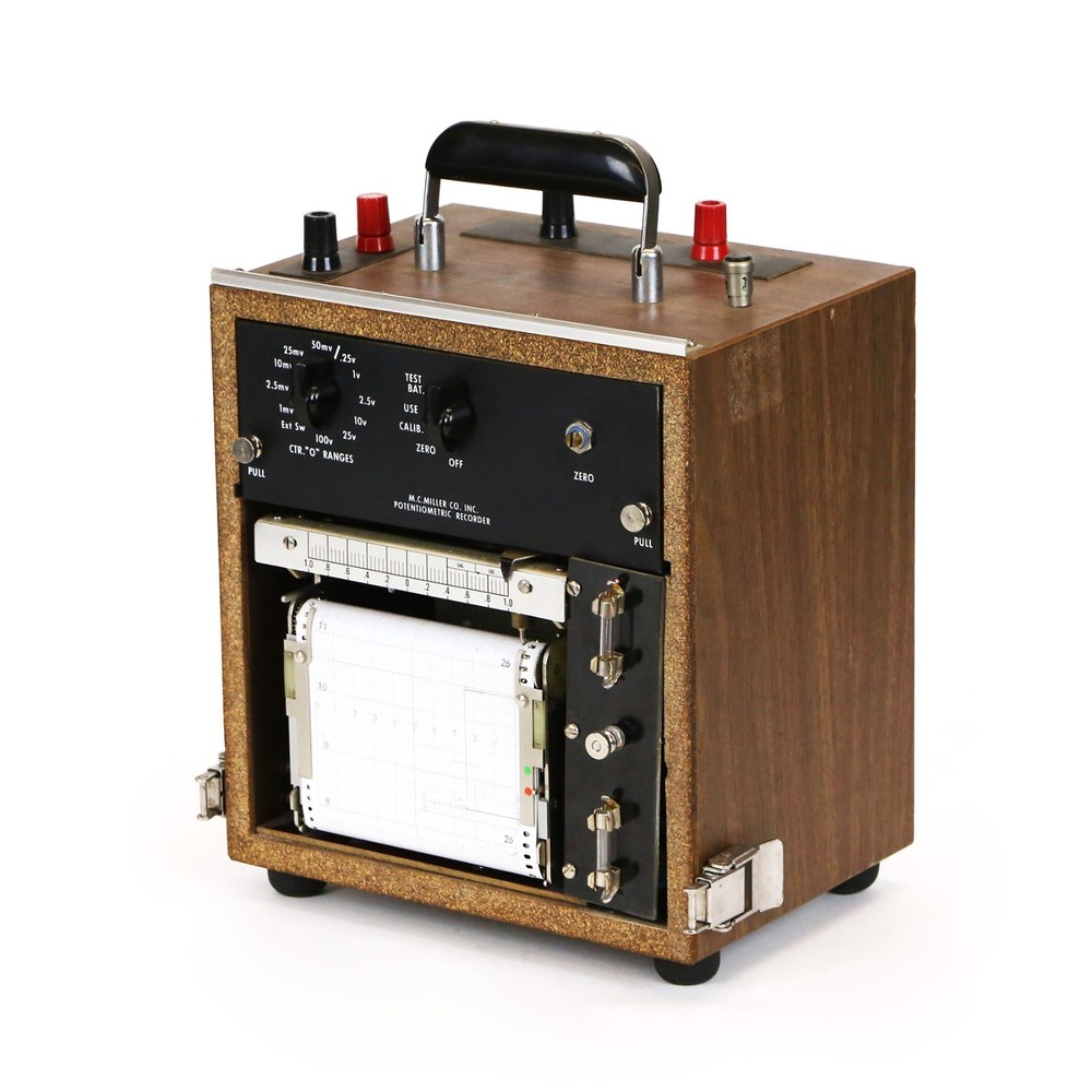 1970s MC Miller Potentiometric Ph Chart Recorder - Vintage Original '70s Plotter