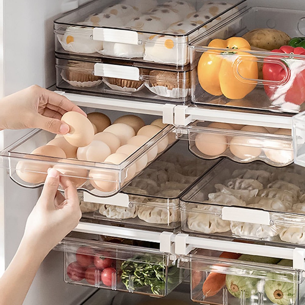 Refrigerator Organizer Bins Egg Holder Storage Container