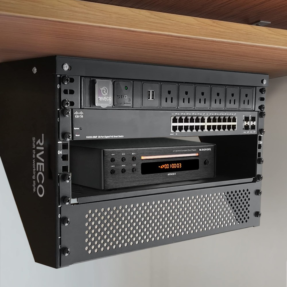 4U Wall Mount Rack for Network. Reinforced Heavy Load 66-99 LBS Small Server ...