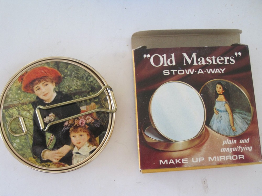 Old Masters Stow Away Mirror Plain Magnifying W/ Bow