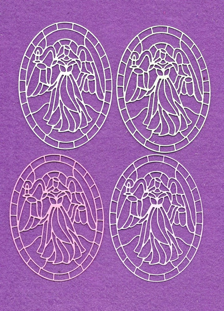 ANGEL OVAL die cuts scrapbook cards