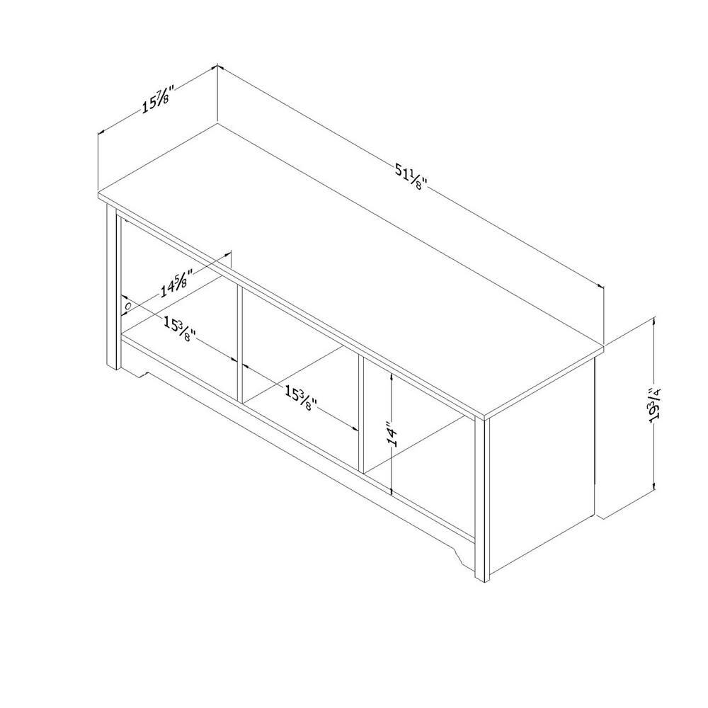 Vito Pure White Storage Bench