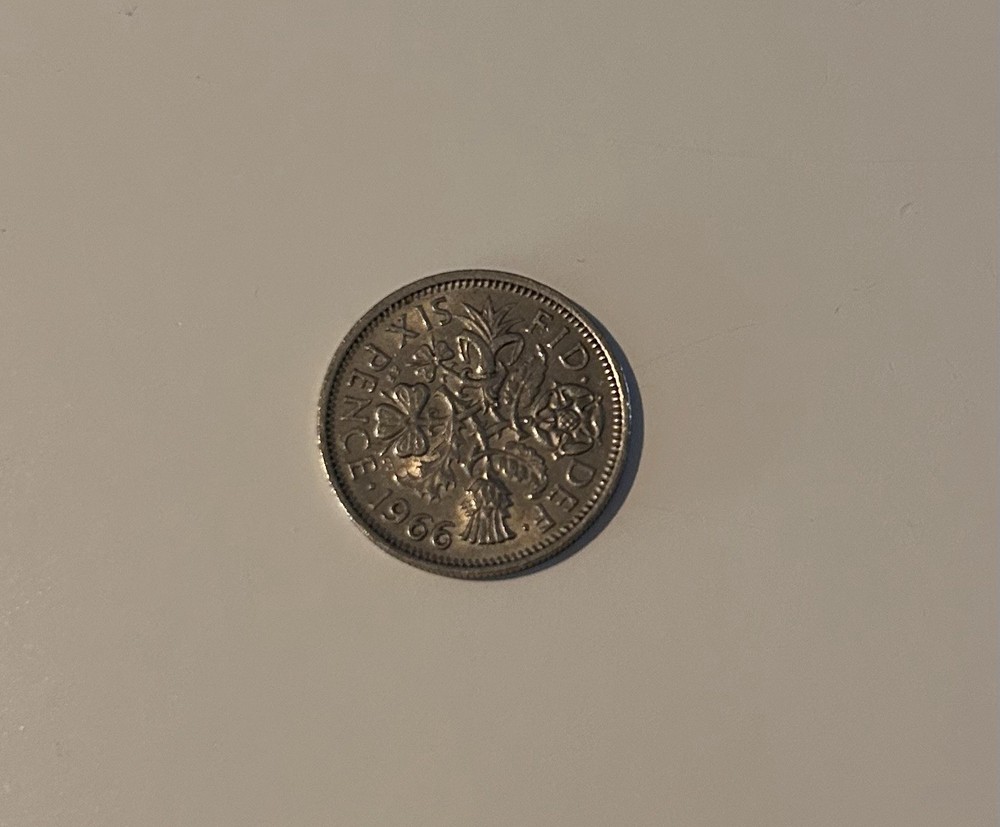 1966 Sixpence Coin