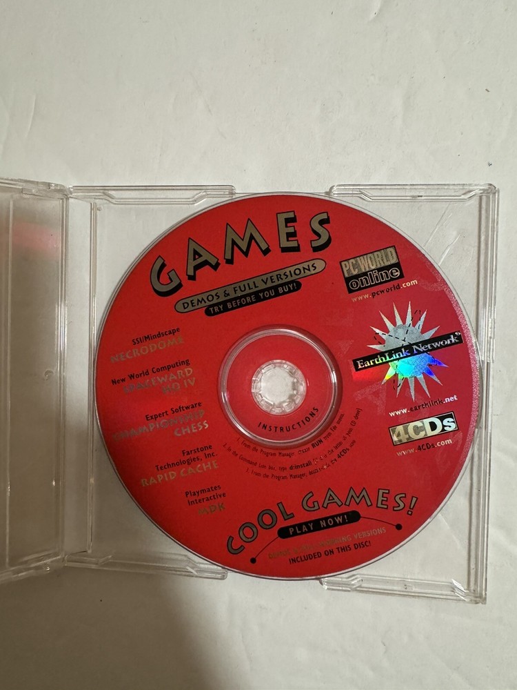 Games Demos & Full Versions CD-ROM Computer Game With Case Vintage