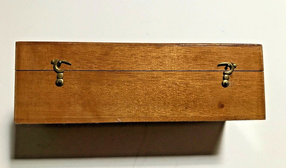 Antique Brass Pocket Microscope In Original Box