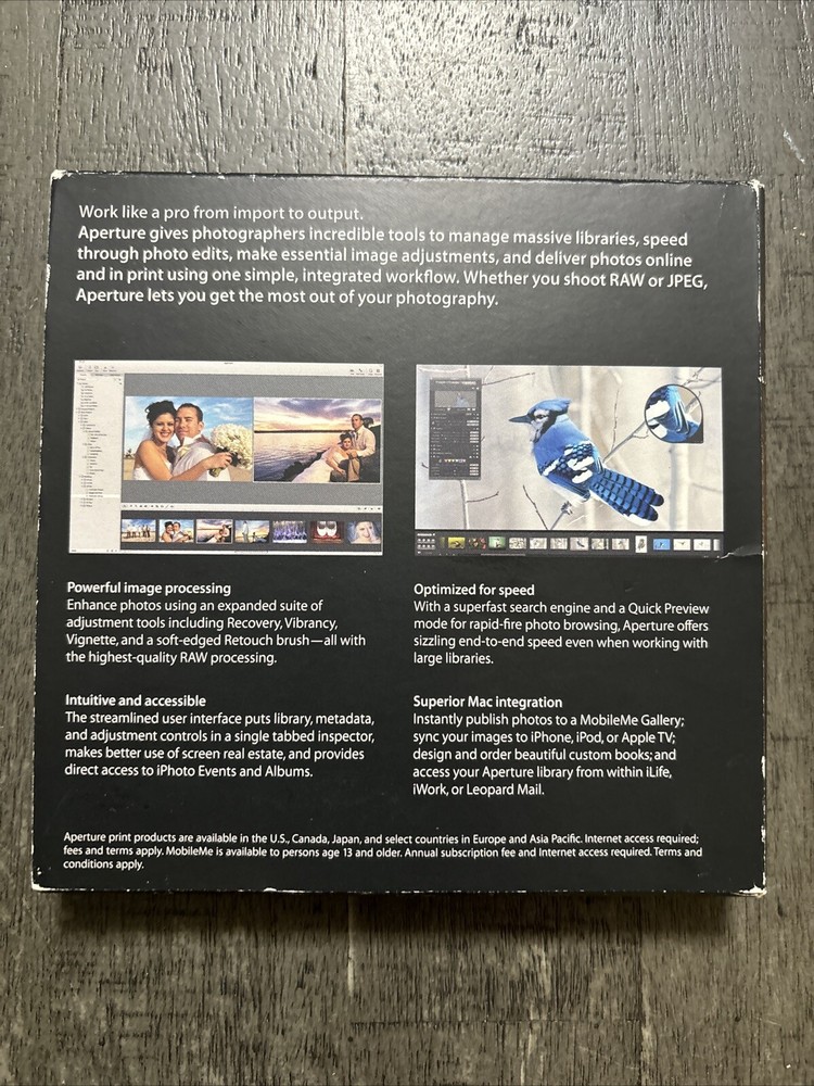 Apple Aperture 2 Photo Editing & Management Software Retail Version - w/ Key