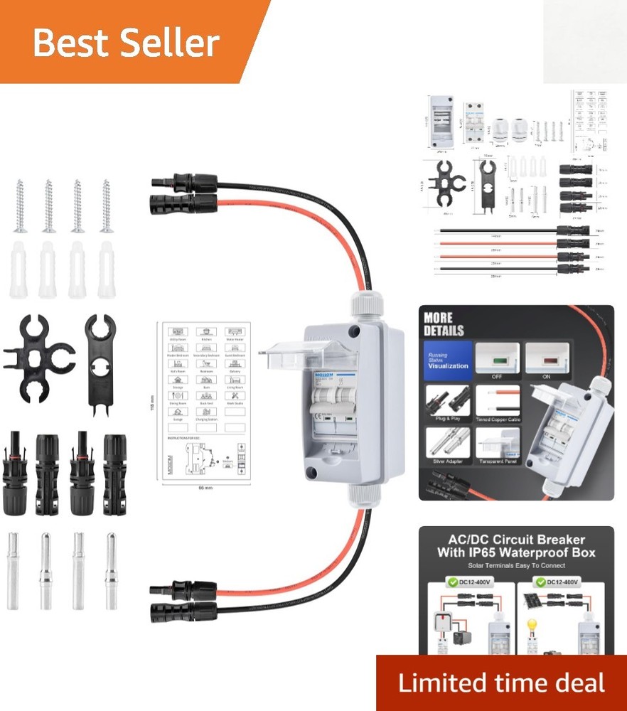 Advanced 30 Amp Solar Disconnect Switch with  Protection for Safe PV Systems