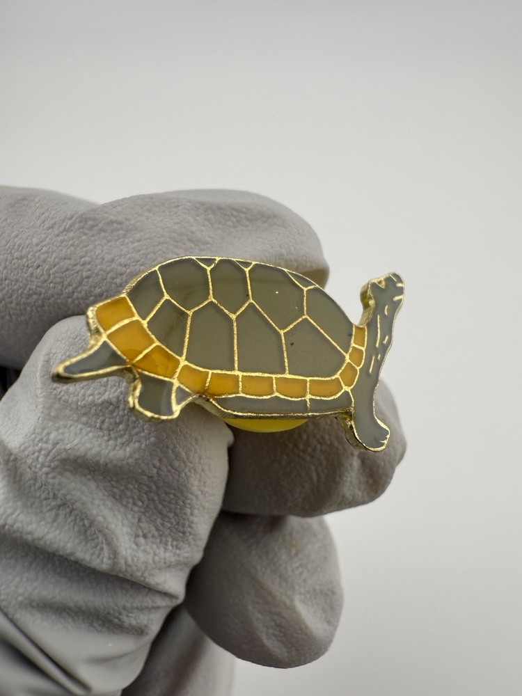 Tortoise Turtle Enamel Lapel Pin.
