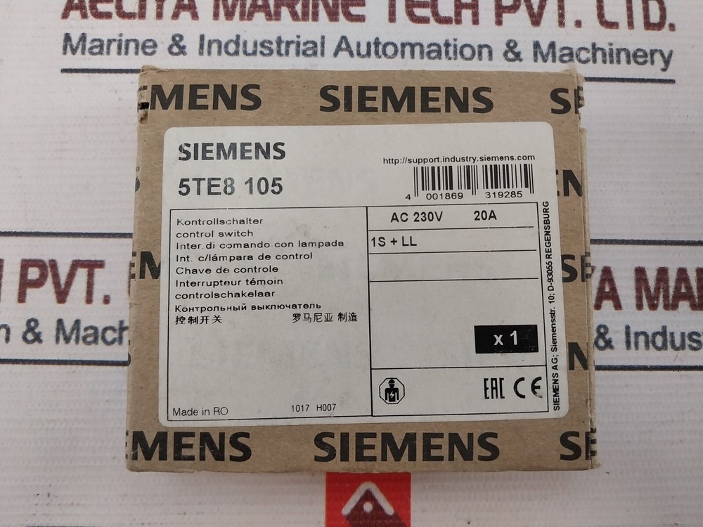 Siemens 5TE8105 Control Switch 230V A.C. 50/60Hz