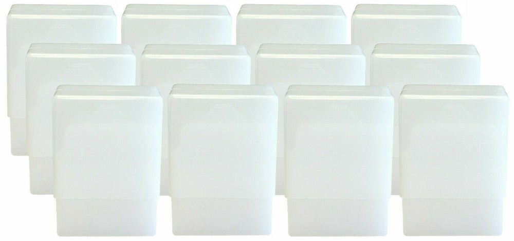 12 Pack White Crush-Proof Plastic 2 Piece Cigarette Case For King & 100s - 3203