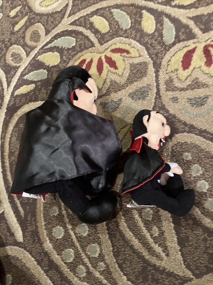 2Universal Studios Monsters 1999 Plush Dracula 16" & 8” Halloween Decorations
