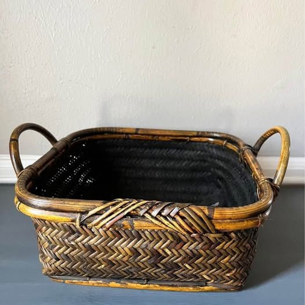 Bamboo Basket with 2 Handles