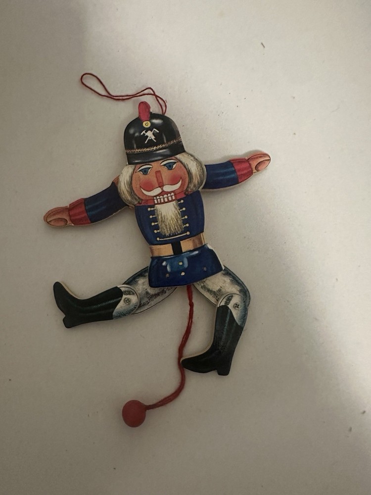Vtg Pull String Nutcracker Jumping Jack