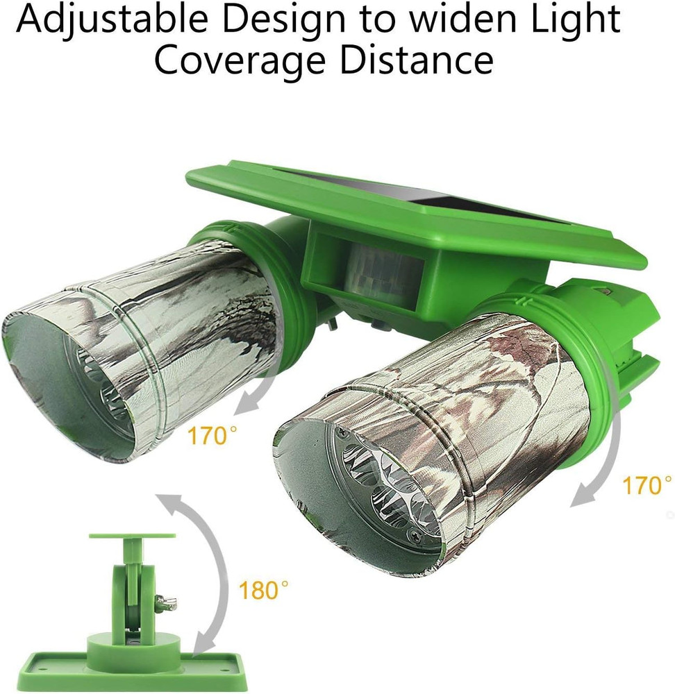 Deer Feeder Light Hog Hunting Green Light Spotlight PIR Motion Sensor 120°Angle