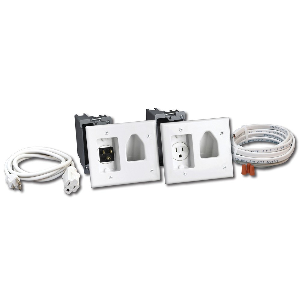 Flat Panel TV Cable Organizer Kit Power Solution