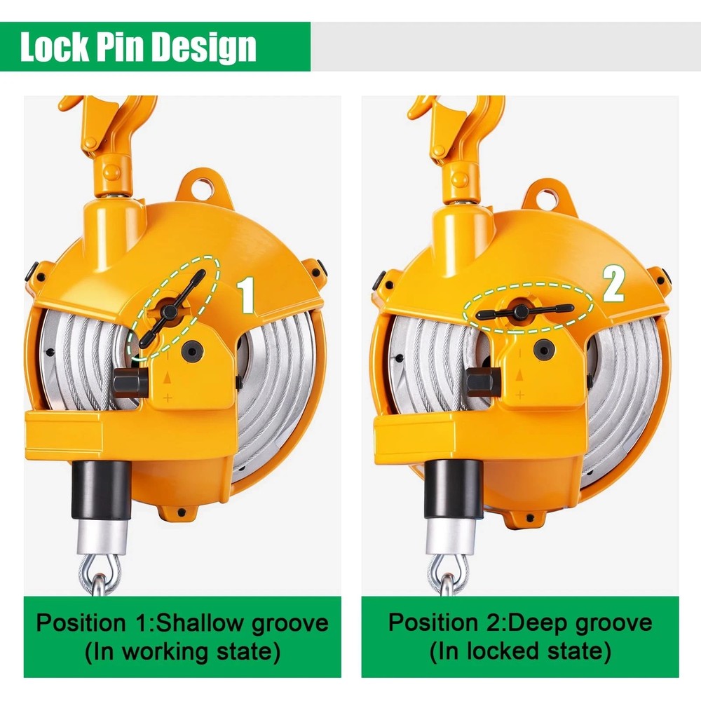 Retractable Spring Balancer 5~9kg(11~20lbs) Hanging Tool Spring Balancer 1.5m