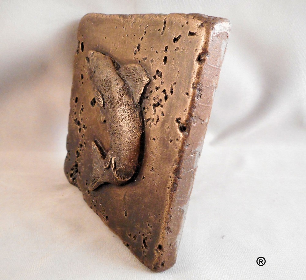 Bronze Trout 4"X4" Decorative Wall Tile