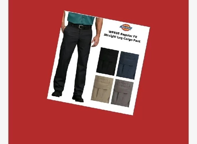 Dickie Uniform Work Pants Black  42x32 New No Tags