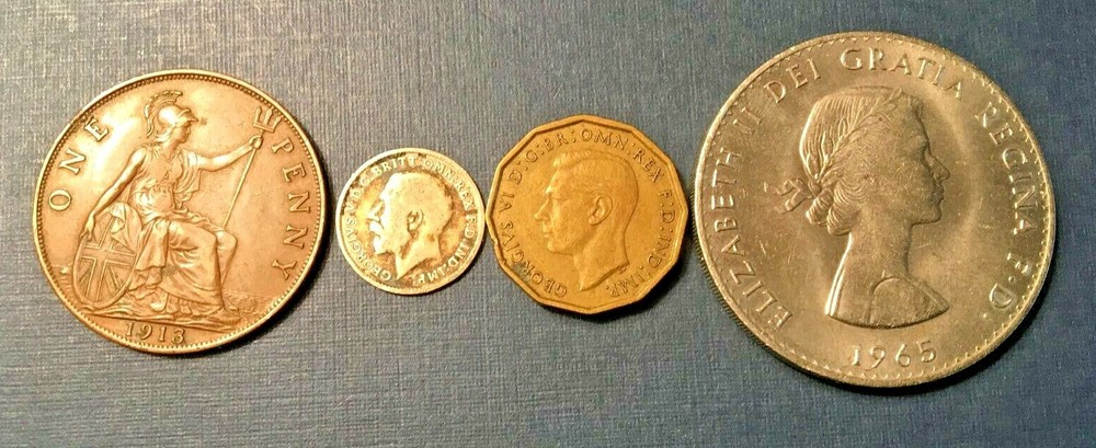 Great Britain 4 Mixed Coins (A135)