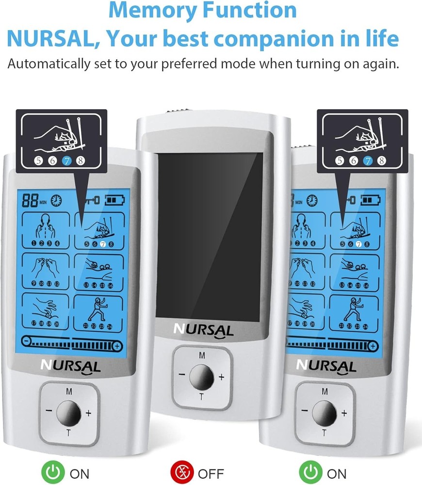 24 Modes TENS Unit Muscle Stimulator with Continuous Stimulation, Rechargeabl...