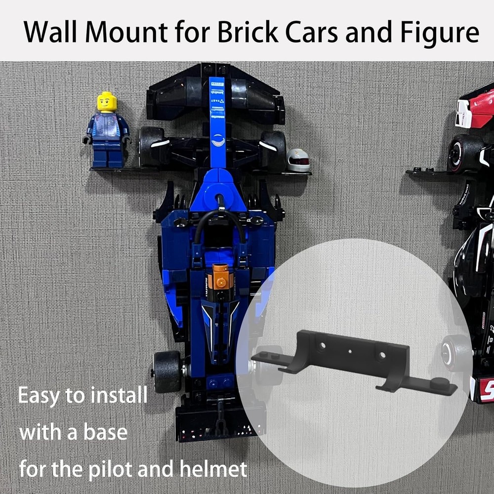 Wall Mount Compatible with Speed Champions Sets, Wall Bracket with a Base for...