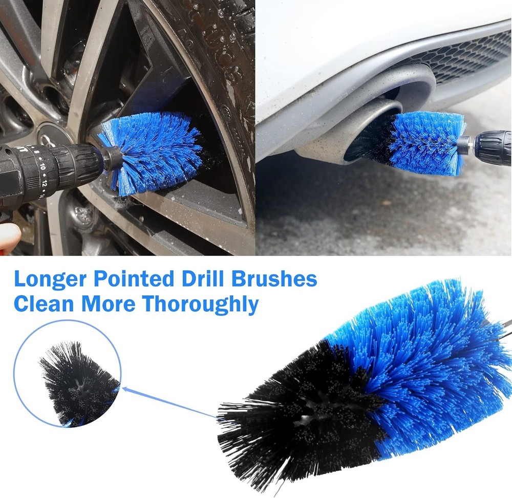 22 Pcs Ultimate Car Detailing Brush Set Drill Not Include