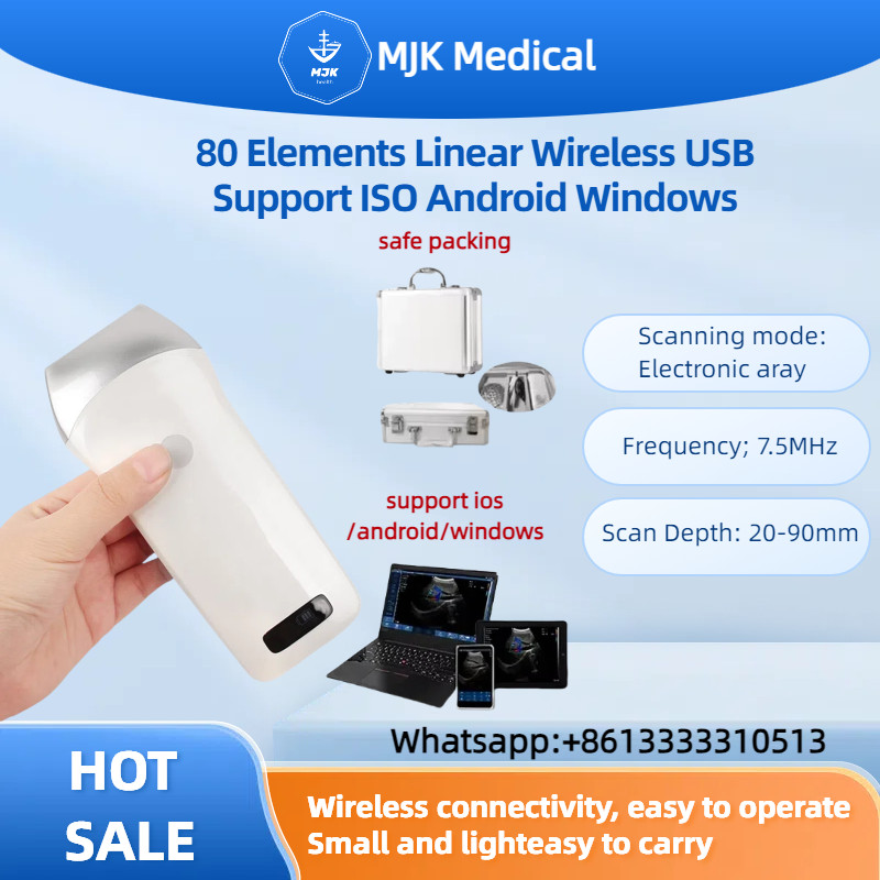 Wireless Linear Ultrasound Probe - 80-Element, Multi-Platform for iOS/Android/PC