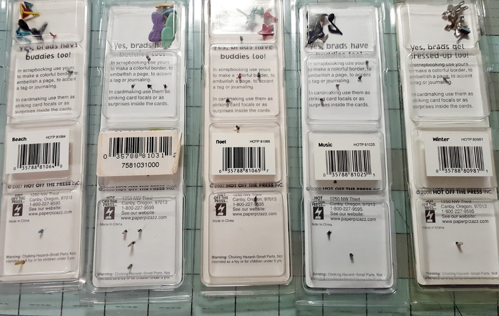 Brad Buddies Bundle of Five for Scrapbooking