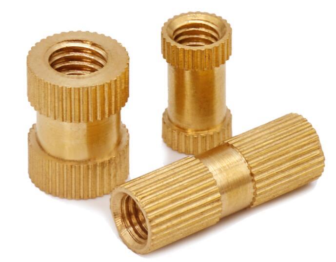 30pcs M2 brass nuts insert through-hole injection molded muffs embedded sleeve